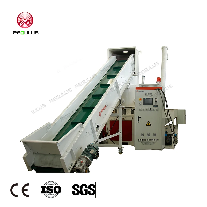 Plastic LDPE Films Agglomerator Machine for Recycling Granules Making Granulator Machine Compacting Machine