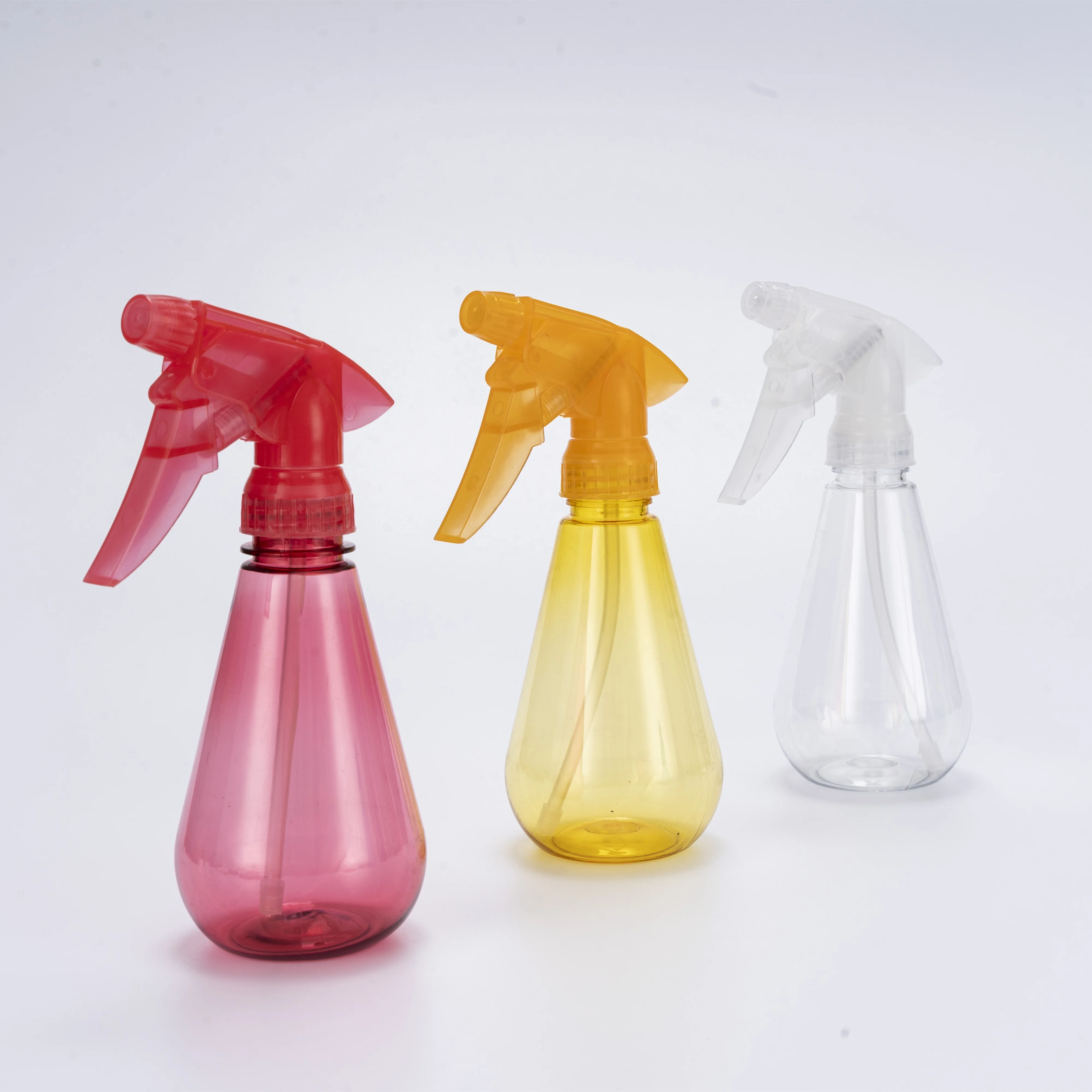 Custom design colored pet empty 8oz pet little mouse nozzle trigger spray alcohol bulb bottle