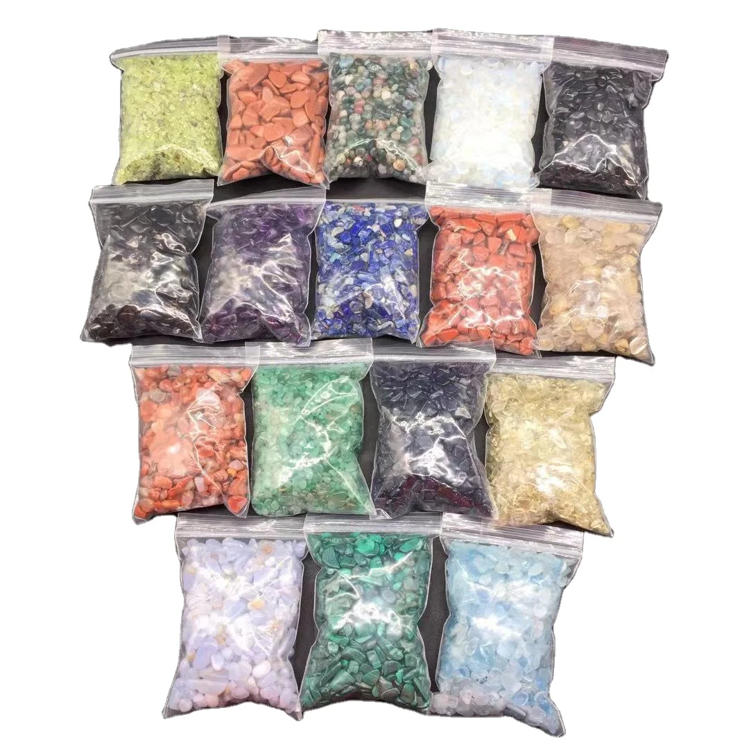 
100g Per Bag Wholesale Natural Crystal Tumbled Stones Gravel chips Healing Bulk for Home Decoration 