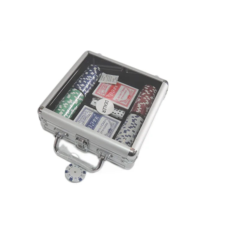 100 pcs poker chips set with box chips poker set poker chips set