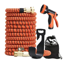 Factory Direct Retractable Garden Water Hose Car Washer Water Hose Pipe 10 Patterns Expandable Garden Hose Set