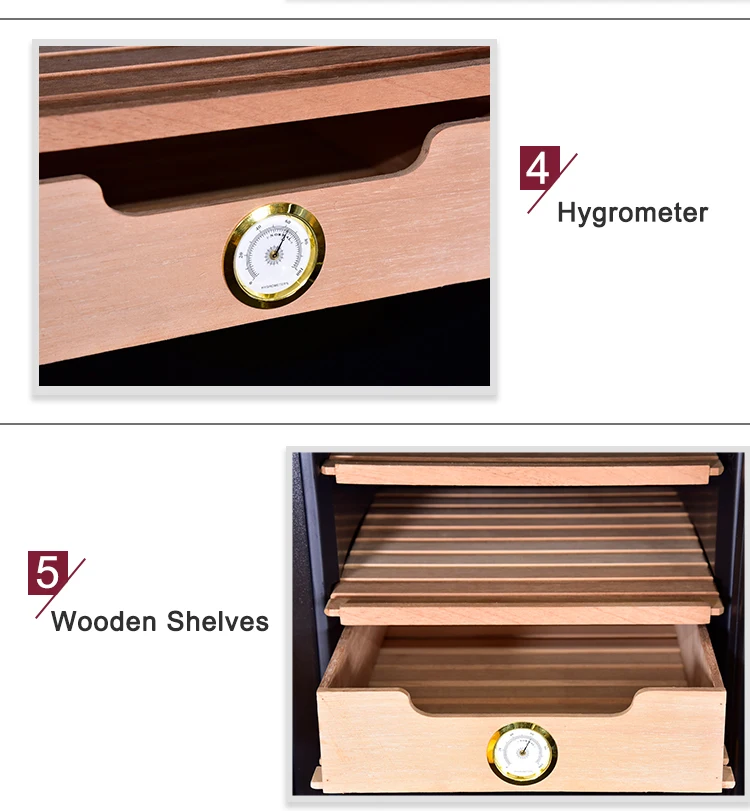 
Factory custom 70L low energy consumption electronic cigar cabinet humidor for dubai, cigar humidifier 