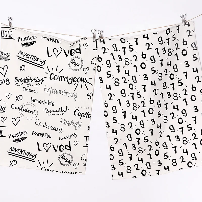 Китайская фабрика оптовая продажа модное высококачественное хлопковое кухонное полотенце с принтом на