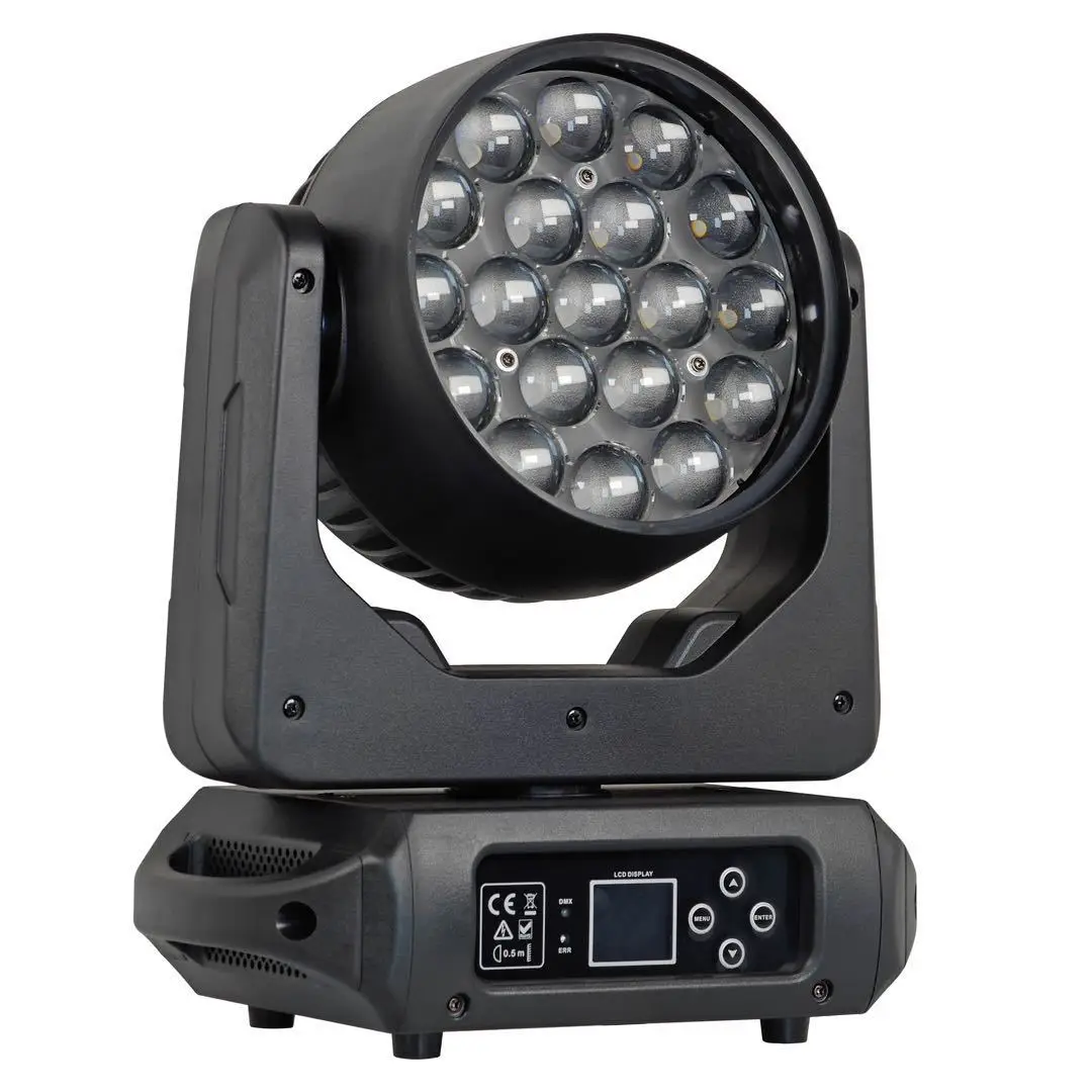 Factory Hot Sale 19x15W RGBW LED Wash Moving Head Moving with Zoom