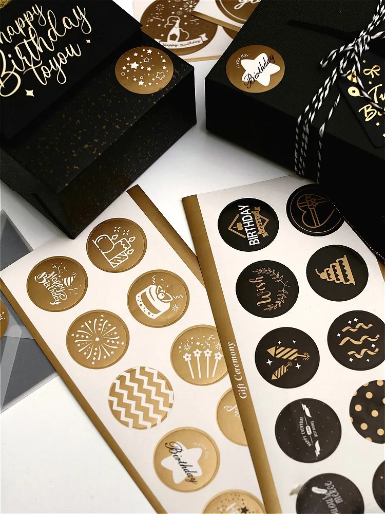 Custom Packaging  Color Stickers Labels For Shipping Boxes Gift Boxes Shopping Bag With Logo Printed Free Design