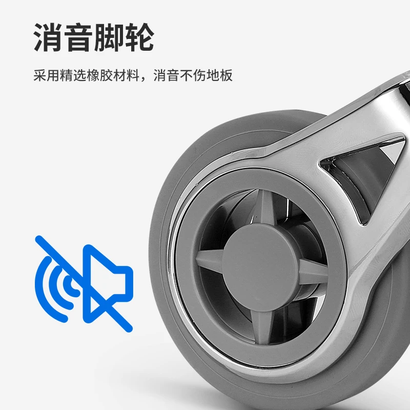 Office Chair Wheels Caster  Soft PU Rubber Wheels Substitute-Heavy Load Support Durable Ball Bearings (5 pcs/set)