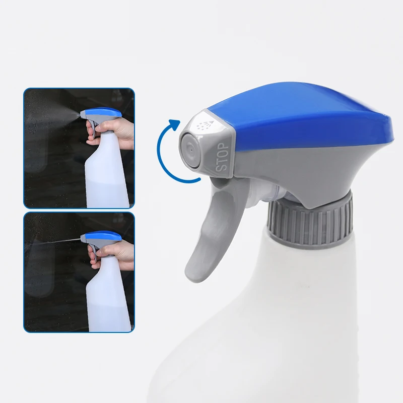Industrial commercial 500ml plastic hand trigger acid alkali chemical resistant spray bottle for cleaning