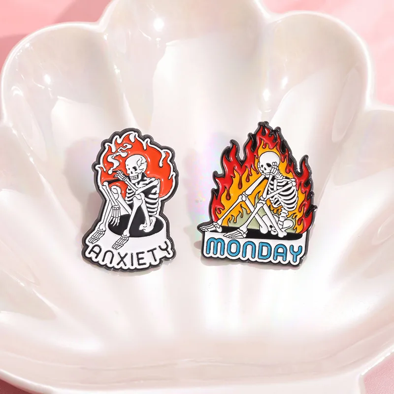 Manufacturer Custom Anime Cartoon Logo Halloween Series Metal Magnet Button Enamel Pins