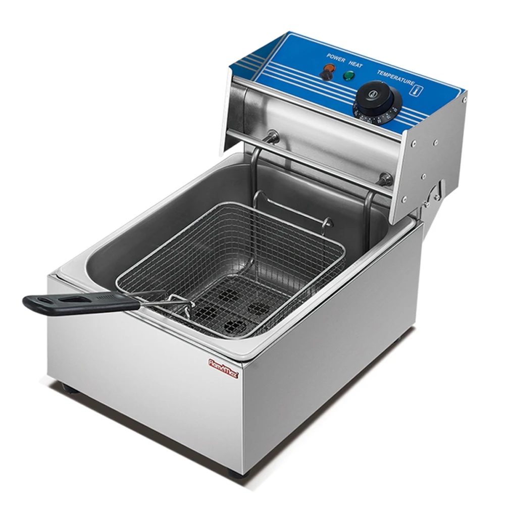 5.5L Commercial Stainless Steel Countertop Electric Deep Fryer for Chicken Chips