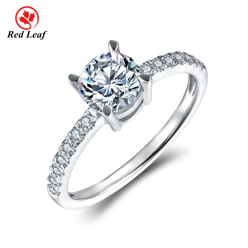 Redleaf Custom GIA IGI Certified 1CT Round Brilliant Cut DEF VVS VS 14K 18K Women Engagement Ring Jewelry Lab Grown Diamond Ring