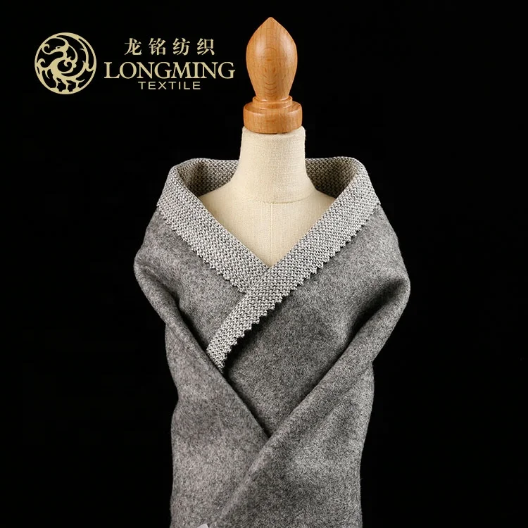Factory Supply High Quality Knitted TR Brushed Fancy Suiting Fabric for Women Coats