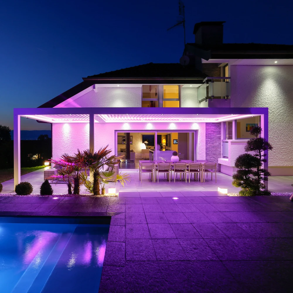 CLEARVIEW cantilevered pergula pergola glass roof outdoor wooden electric Aluminum Pergola for house