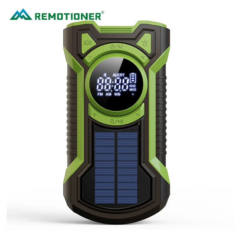 5000mAh Emergency Hand Crank Radio Solar Powered Station Portable Weather Radio with LED Flashlight