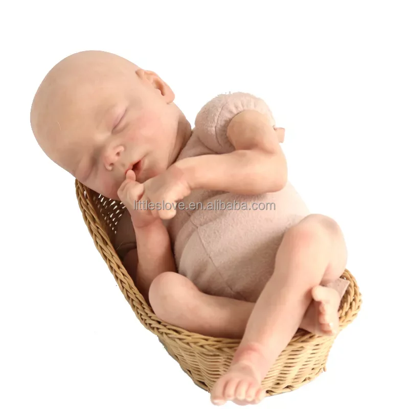 Soft Silicone Reborn Doll Kits 16inch Realistic Lifelike Bebe Newborn Handmade Artist Painted Doll Kits