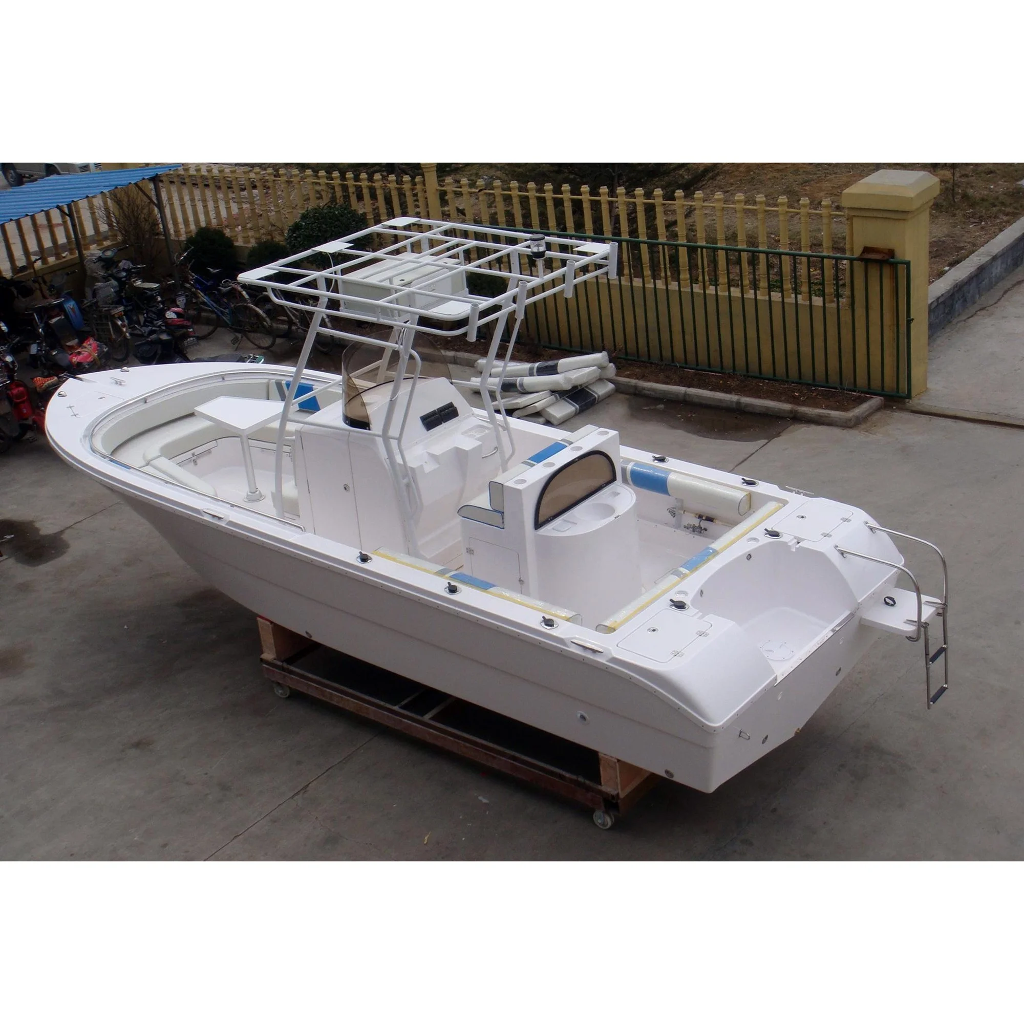 
7.2m central console sport fiberglass boat for fishing 