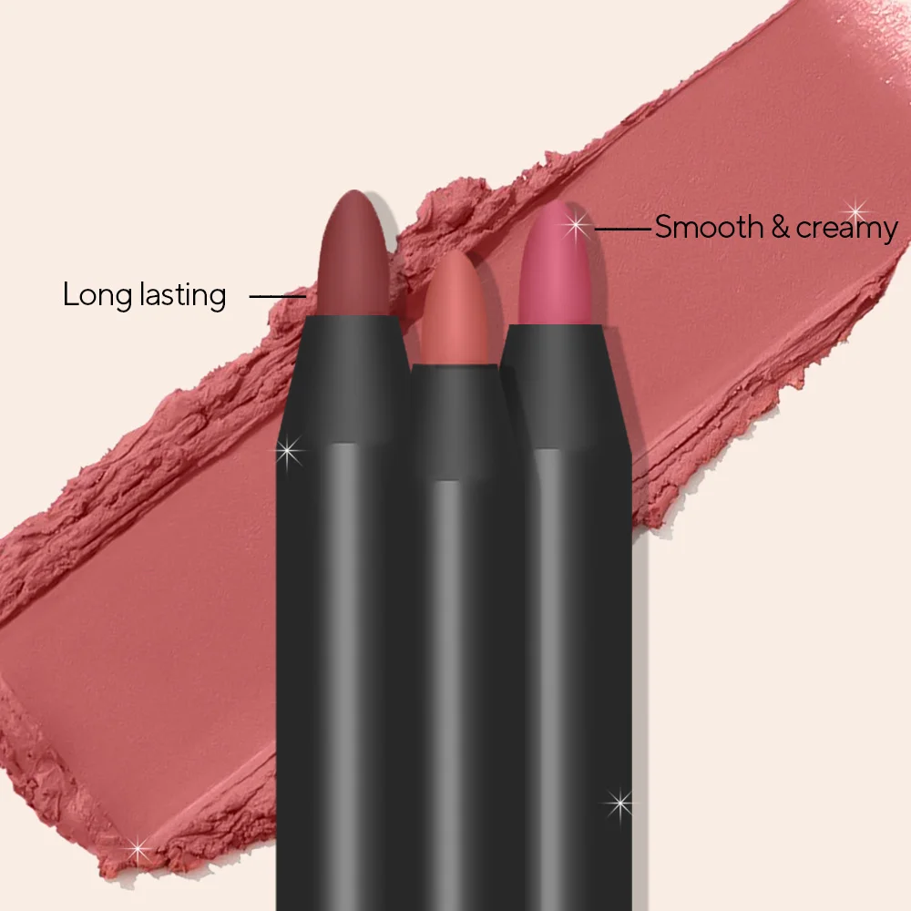 2024 Hot selling lipstick kit private custom logo matte liquid lipstick and lip liner set lip plumper gloss creamy lip liner