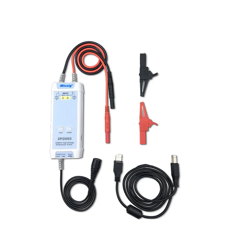 Доступен высоковольтный дифференциальный зонд осциллографа DP20003 комплект 100 МГц NS Время нарастания X/x Датчик частоты затухания