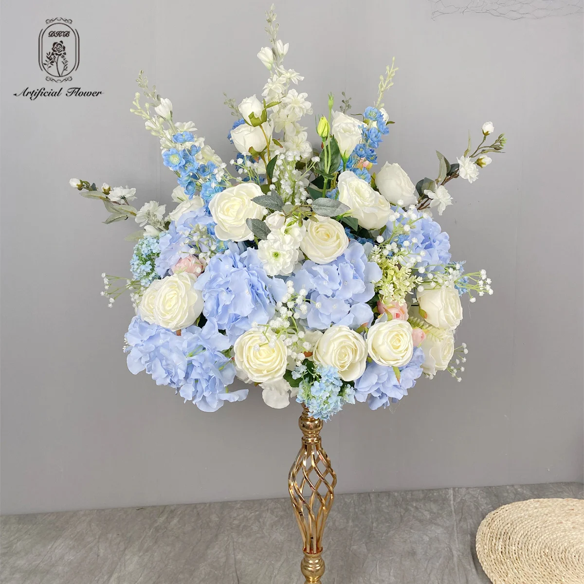 DKB Factory Direct Sale Flower Bouquet Handmade Flower Bouquet Blue For Wedding Decoration wedding table centerpiece