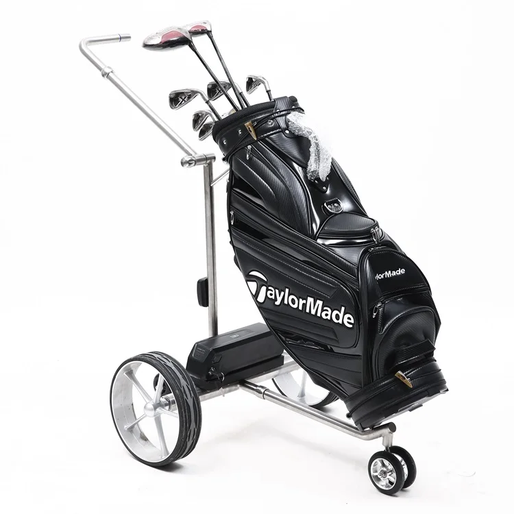Intelligent follow golf charter golf trolley Electric four-wheel caddie robot trolley