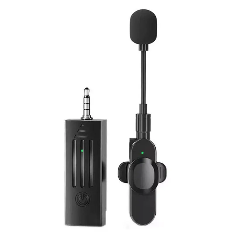 K35D Professional Portable External Mini Lapel Recording Mic Live Streaming Wireless Lavalier Microphone