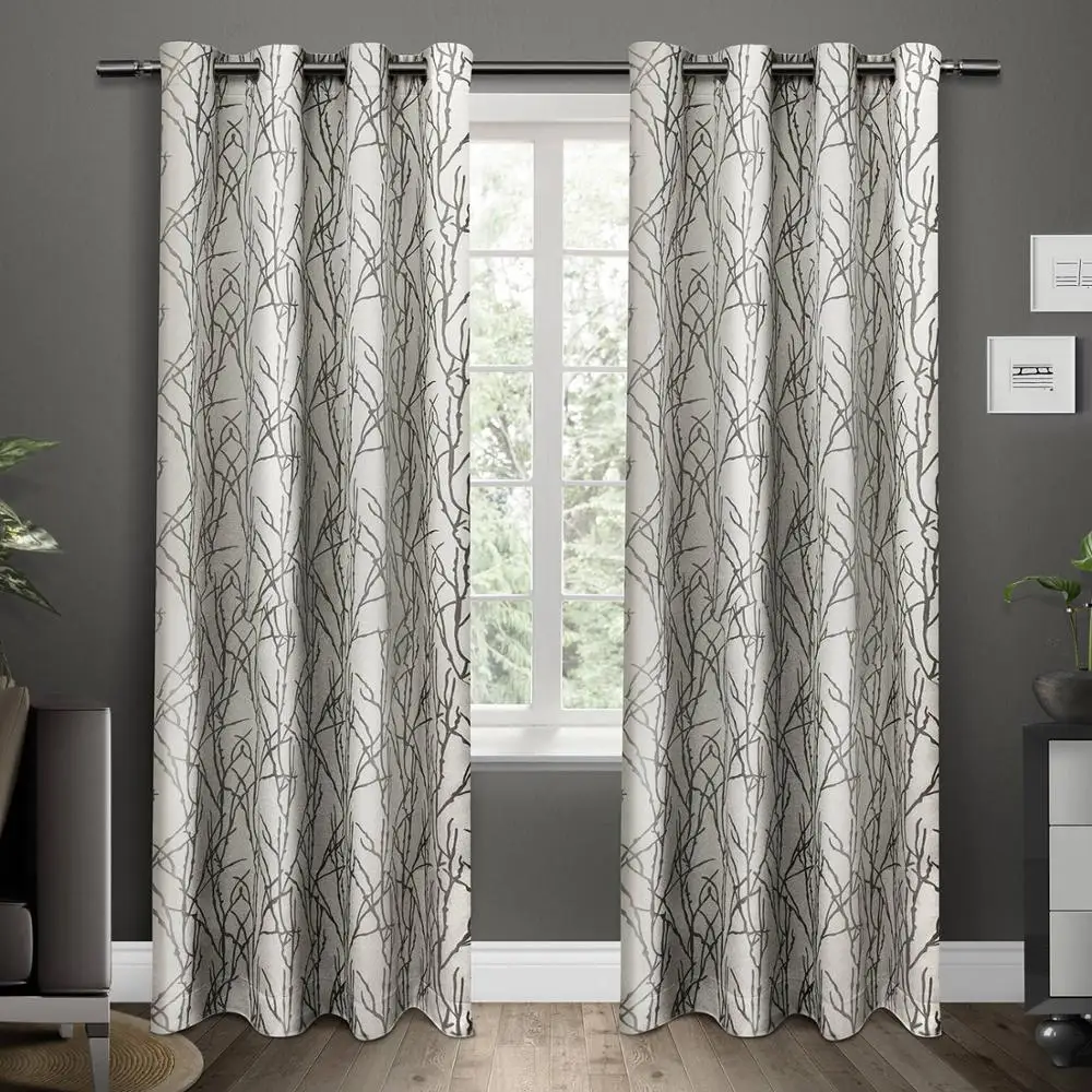 Foshan Manufactory Blackout Drapery Curtains Fabric and Materials Jacquard Reday Made Curtains for Living Room