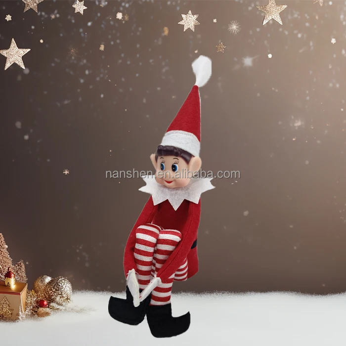 Best Seller Wholesale Behaving Badly Christmas Stuffed Toy Elf Novelty Long Bendy Naughty Girl Plush Elf Xmas OrnamentsToy