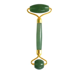 Rose Quartz Roller and Guasha with mask brush set for facial skin care tools