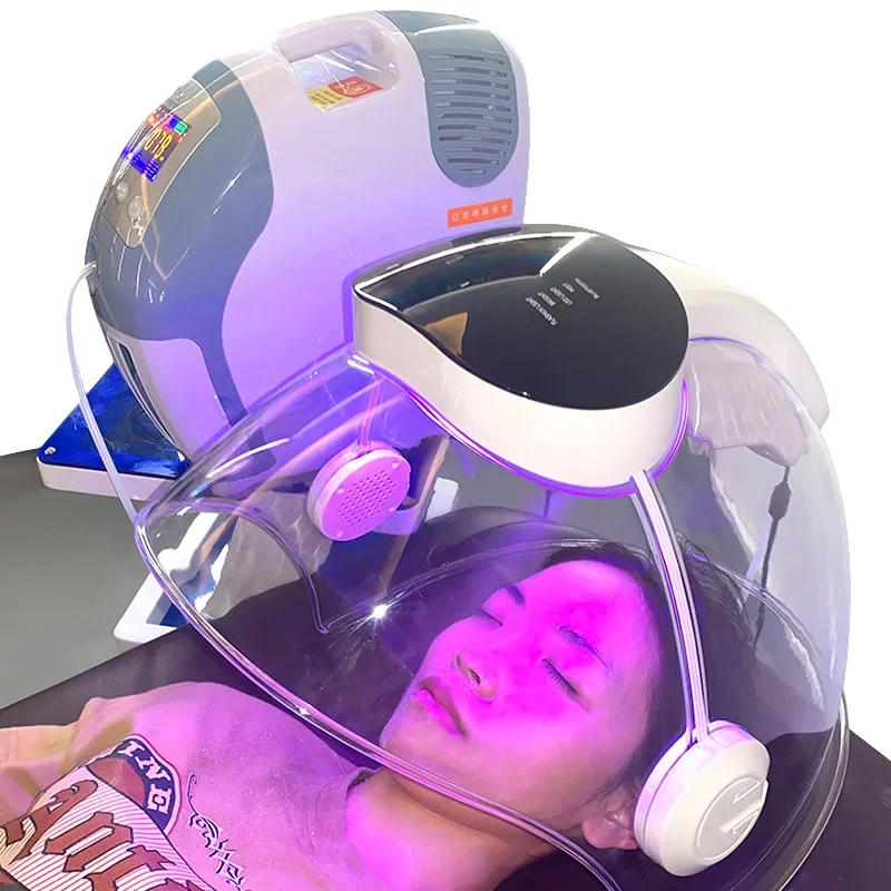 Led Facial Machine SPA Face Light Therapy Skin Rejuvenation Whitening Care 7 Colors Oxygen Facial Machine Oxygen Jet Mask Dome