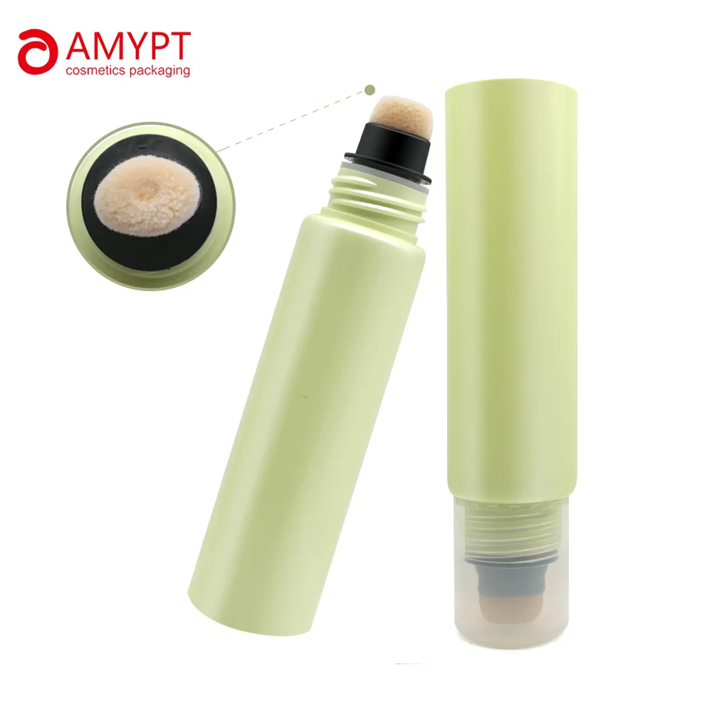 Empty cosmetic packaging make up container squeeze plastic tubes with sponge brush