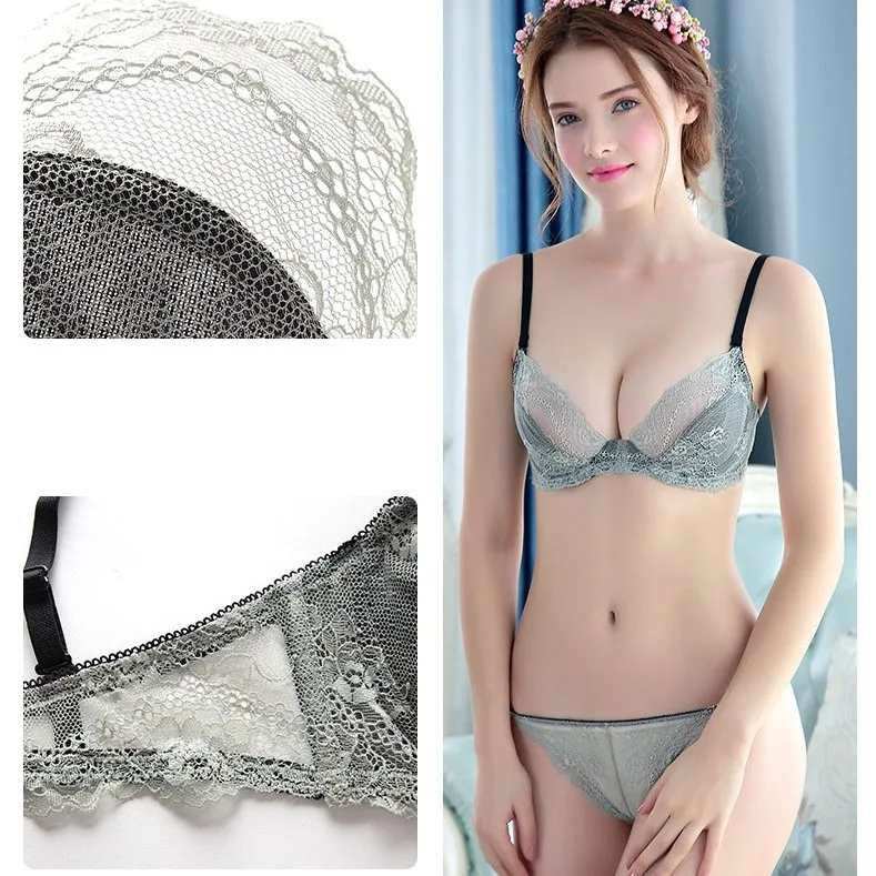 Cheap New Design Luxury Brief Fancy Panty Sexy Transparent Ladies Underwear Panties Net Bra And Panty Set free shipping