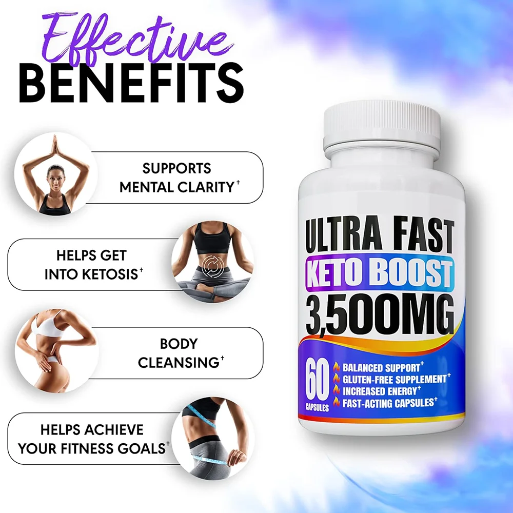 Keto Slim Weight Loss Capsules Wholesale Boost Detox Keto Advanced Weight Loss Diet Pills Capsules Supplement For Slimming