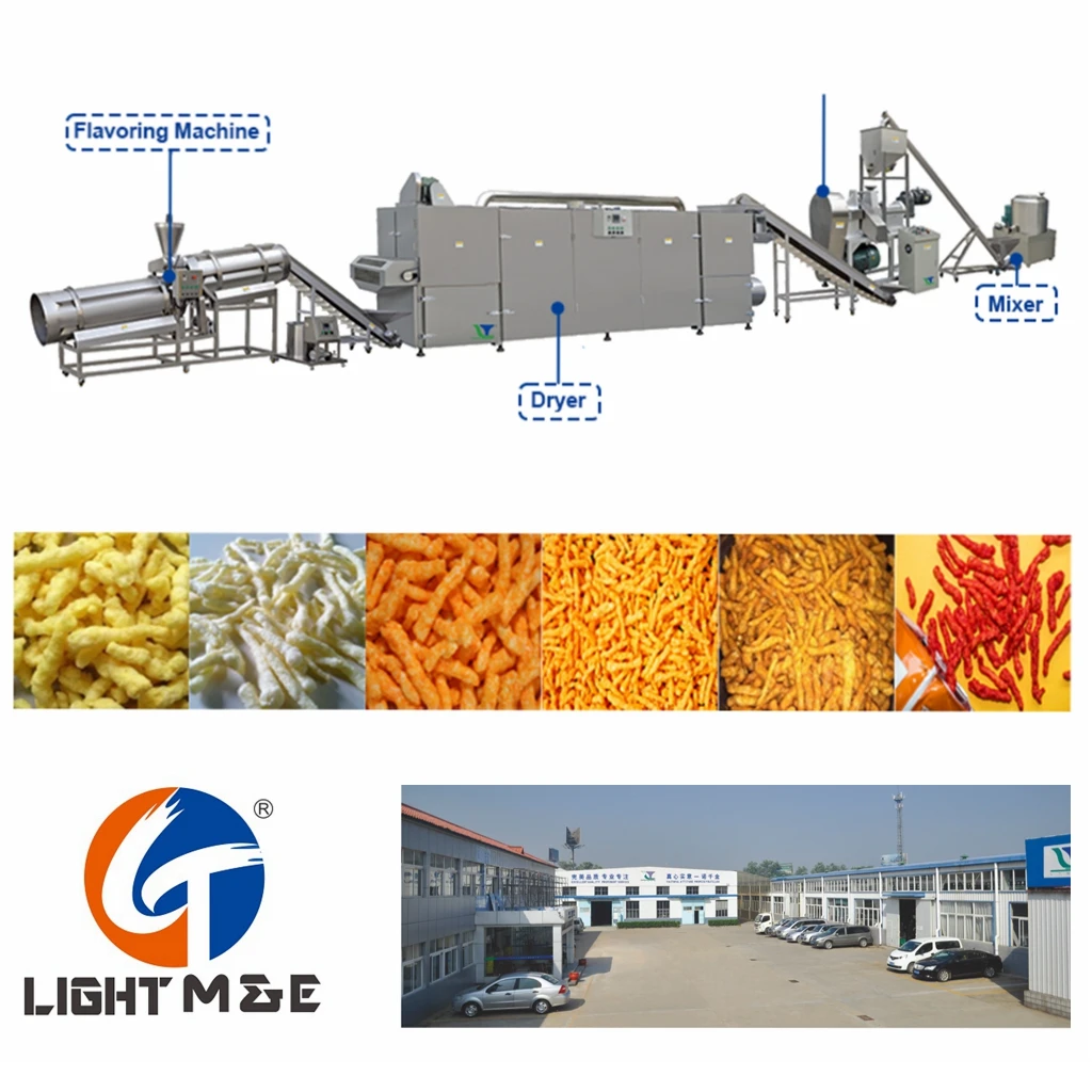 Continuous Process Line for Kurkure Snacks Cheetos Snacks Food Extruder Machine