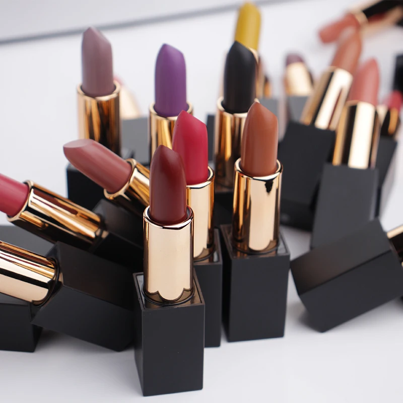 Factory price cosmetic vegan lipstick wholesale waterproof natural custom private label six color matte lipstick