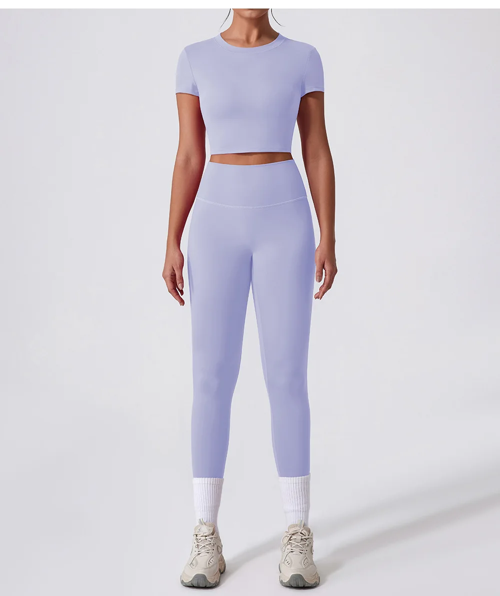 BASHAsports New sexy yoga clothing set moisture wicking sweat instant dry beauty back fitness running two-piece set