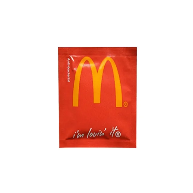 Individual Wrapped Refreshing Wet Cleaning Tissue Wipes for Restaurants