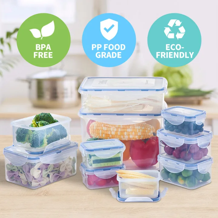 600ml 20.3oz Small Click Houseware Plastic New Product Easy Lock Food Silicone Container