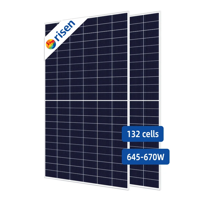 Risen Solar Panel Half Cut Mono Perc Solar Module 600W 700W 800W Solar Panels Manufacturer Pv Panels