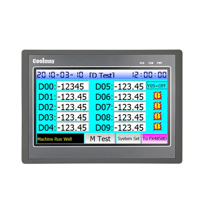 Coolmay  rs485  10inch  PLC HMI  programmable logic controller 4 axis cnc controller