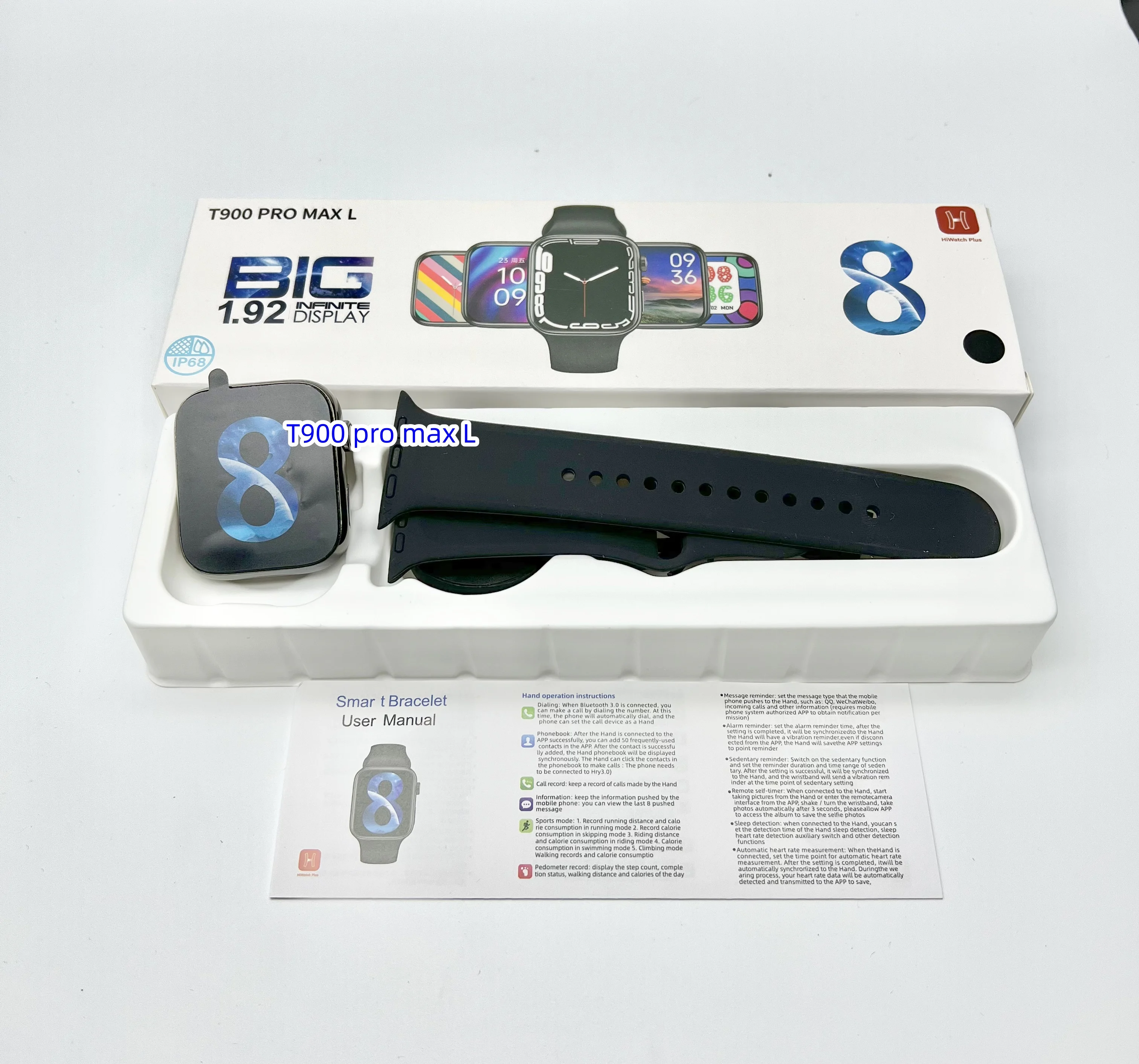 2022 best selling smartwatch t900 pro max L with magnetic charging  t55 Series 8 smartwatch i7 pro max d20y68 t500