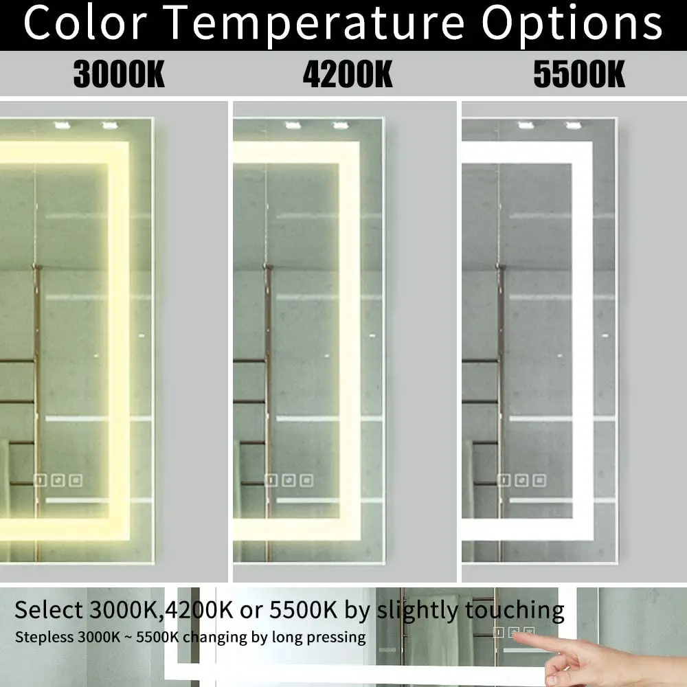 Modern Big Wall smart make up himirror beauty  led  Illuminated Hotel  Mirror Bath mirror