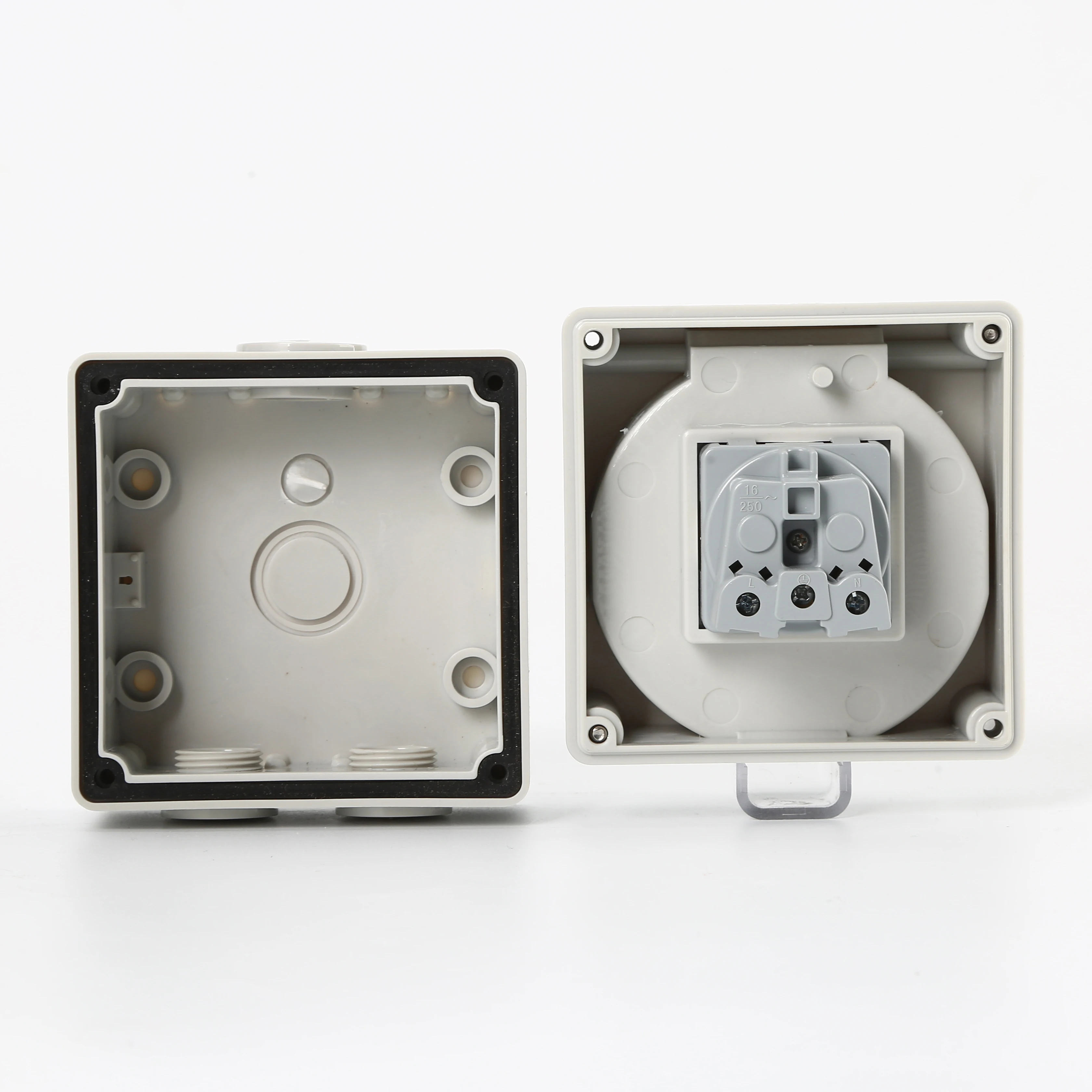 Height HTL66-FR 16A French Electrical Switch Waterproof Socket Box Outdoor IP66