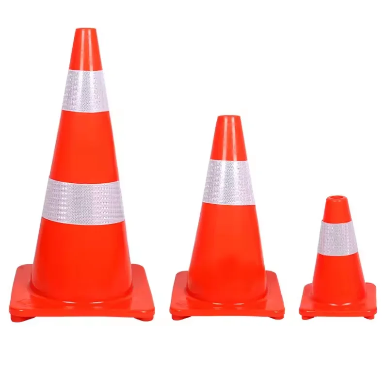 Reflective PVC traffic cone 300 mm road cone with reflective aperture round reflective collision cone