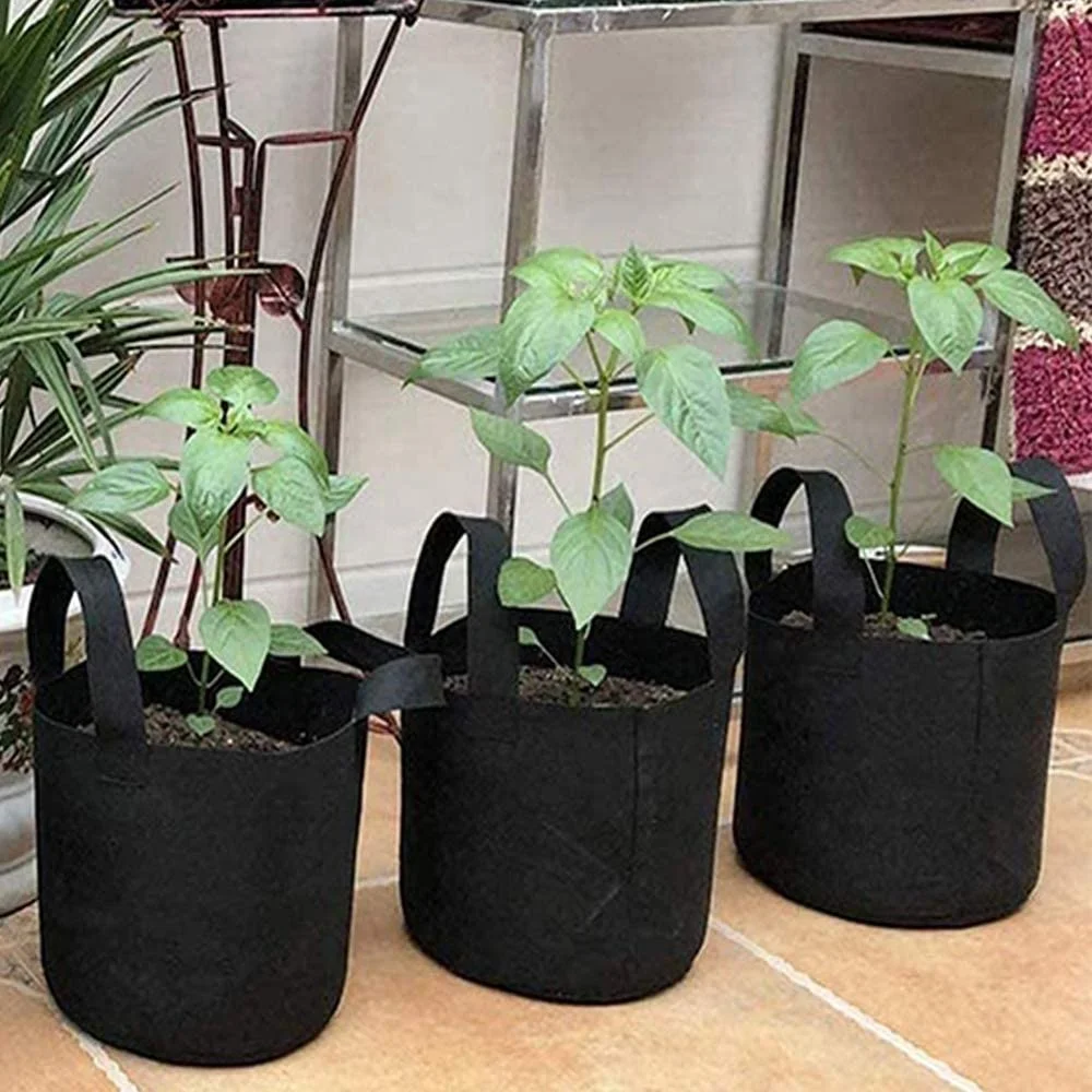 
Eco Friendly 5 10 20 100 Gallon Felt Fabric Vegetable Plant nursery Grow Pot Bag 