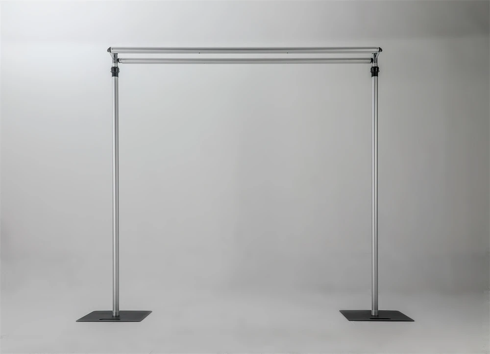 10ft*10ft Wedding Decor Aluminium Backdrop Stand Double Drapes Crossbar Background Stand for Flower Wall Shimmer Wall