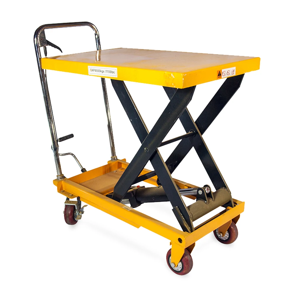 150kg element folding handle manual hydraulic small mini scissor lift with superior quality