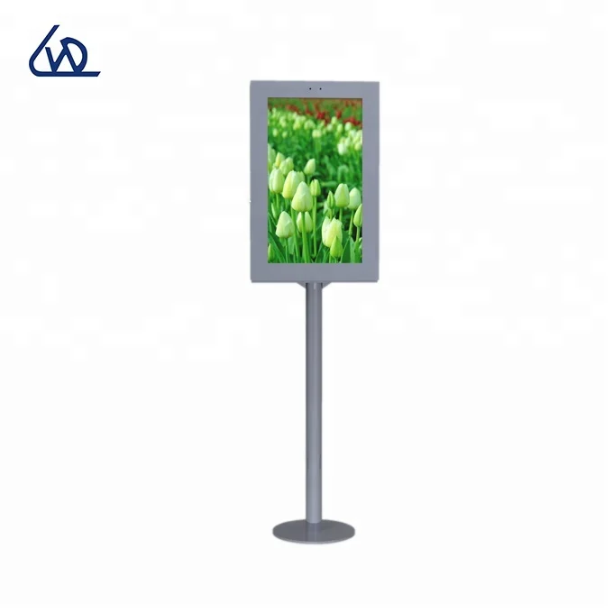 43 inch photo booth kiosk waterproof  high brightness outdoor solar powered floor standing advertising lcd screen