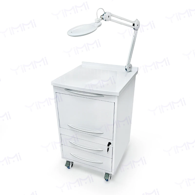 Yimmi Hospital Work Station Tool Cart Medical Furniture Stainless Steel Marble Table Dental Clinic Cabinet Office Dental Cabinet