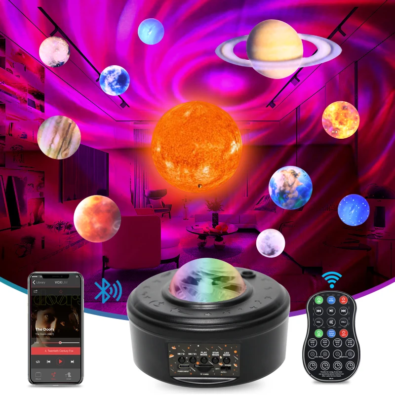 Bedroom Gadgets Decoration Led Planet Projector Night Light Projection Projection Lamp Bluetooth Light Bulb Speaker