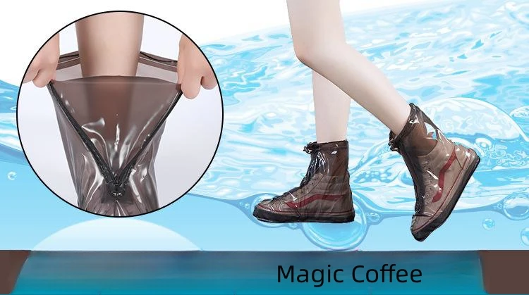 Manufacturers wholesale printing waterproof plastic shoe covers can be reused non-slip shoe covers