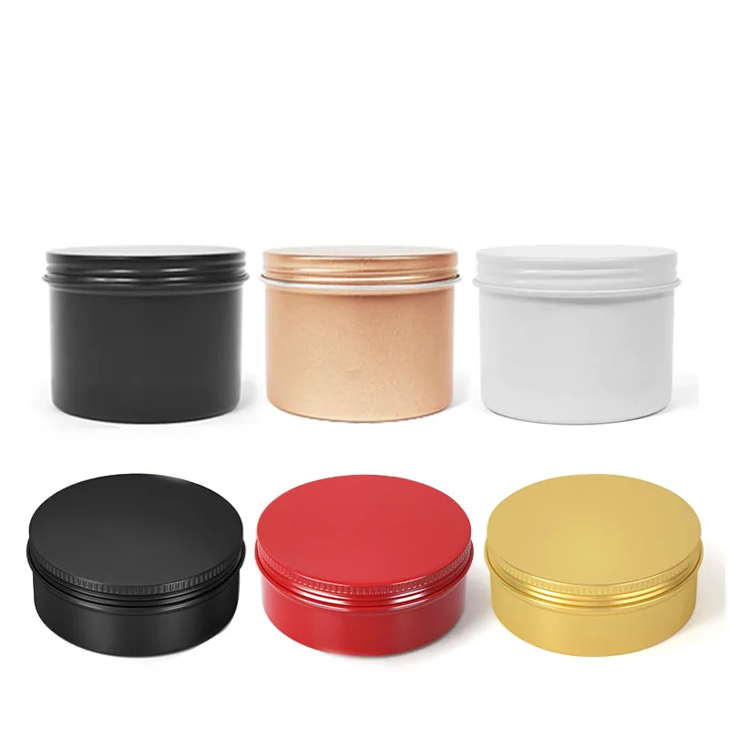 8 oz matte black and white rose gold candle tins with lids jars 4oz 8oz containers gold aluminum jars blank aluminum cans